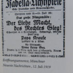 Eröffnung 1919