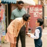Keith Ewell, Bear Allen Blaine and Izaac Wang in CLIFFORD THE BIG RED DOG from Paramount Pictures. Photo Credit: KC Bailey.