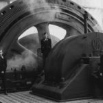 KIRSTEN OWEN, LINDA EVANGELISTA, MICHAELA BERCU, COMME DES GARCONS, PONT A MOUSSON FACTORY, NANCY, FRANCE, 1988